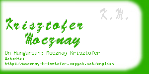 krisztofer mocznay business card